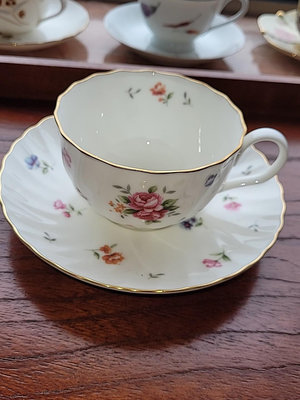 【二手】Vintage日本金標豪雅HOYA骨瓷咖啡杯 紅茶杯 回流瓷器 茶杯 咖啡杯【禪靜院】-522