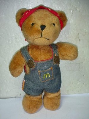 aaL集.(企業寶寶玩偶娃娃)少見2003年麥當勞發行哈樂DAY 泰迪熊 哈樂吊帶熊寶寶!