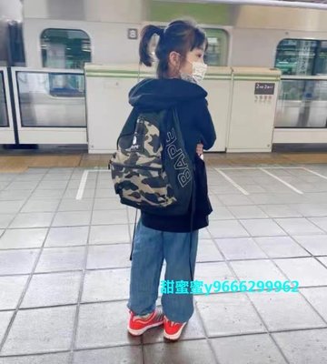 促銷打折  書包日本潮牌BAPE兒童迷彩書包潮款猴子雙肩包男女童學生背包
