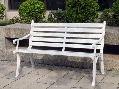 [兄弟牌休閒傢俱]鋁合金雙人公園椅~綠色~粉體烤漆不生鏽結構堅固耐用~椅腳地面可固定!