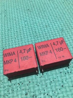 拆機原裝德囯 WIMA 紅威馬 160V4.7UF MKP4 分音頻發燒薄膜電容