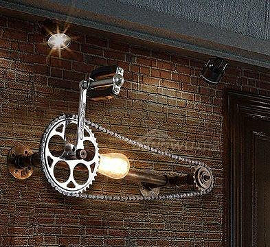 〈台灣甄選〉0258 工業創意自行車單頭壁燈