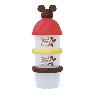 花見雜貨~日本製 全新正版 迪士尼 Mickey 米奇 Minnie 米妮 Pooh 維尼 造型 三層 奶粉罐 零食罐
