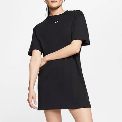 【NIKE 耐吉】Nike Sportswear 女款休閒洋裝 黑色CJ2243-010 尺寸M~XL