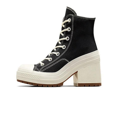 CONVERSE Chuck 70 De Luxe Heel 帆布鞋 增高 男女鞋 黑-A05347C