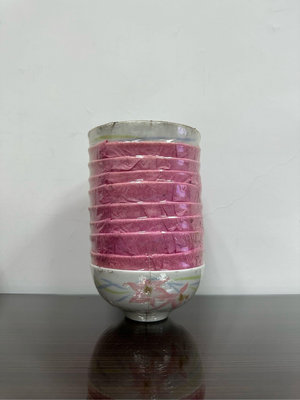 早期大同瓷器 粉色花卉飯碗 瓷碗 全新未拆封 10個碗