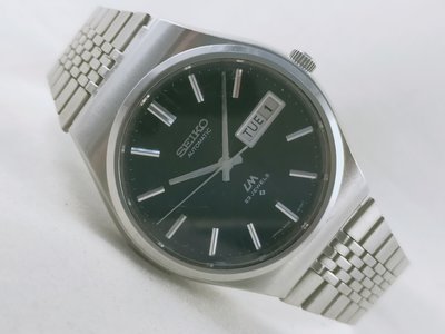 【SEIKO】SEIKO 精工  黑面自動 不銹鋼鐵帶 經典男錶 5606-8090