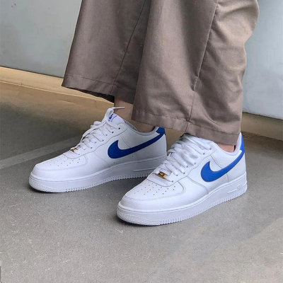 【明朝運動館】NIKE AIR FORCE 1 AF1 白藍 皇家藍 金扣 荔枝皮 復古休閒鞋 DM2845100耐吉 愛迪達