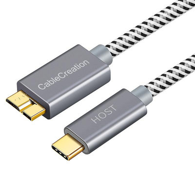 CableCreation Type-C轉USB3.0 Micro-B線 筆電外接硬碟 10Gbps 1米(CC0760
