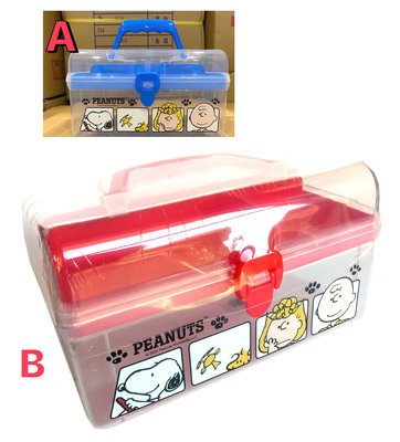 【卡漫迷】 Snoopy 手提盒 二色選一 ㊣版 史努比 史奴比 藥箱 急救箱 文具 工具箱 收納盒 萬用盒 糊塗塔克