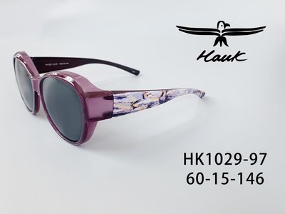《名家眼鏡》Hawk 方圓框面偏光套鏡紫色鏡框HK1029 col.97【台南成大店】