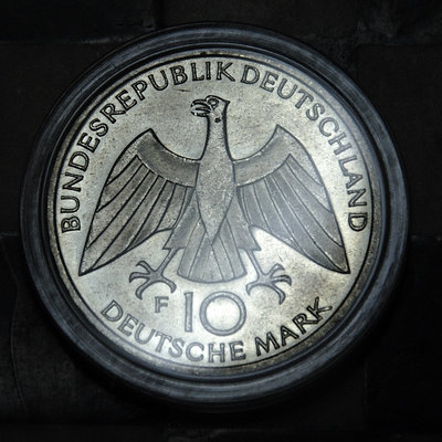 1972 德國 慕尼黑奧運(Schleife) 10馬克銀幣 *保真*