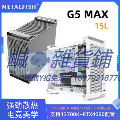 機殼魚巢G5MAX機箱matx白色機箱鈦灰側透臺式迷你ITX小電腦空機箱電源