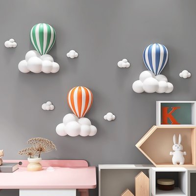 【熱賣精選】3d立體熱氣球浮雕客廳沙發背裝飾畫兒童房臥室床頭掛畫玄關壁畫
