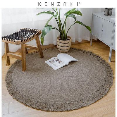KENZAKI 天然牦牛毛羊毛地毯臥室茶幾簡約沙發客廳圓形編織地毯熱心小賣家