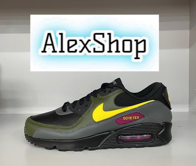 艾力克斯 NIKE AIR MAX 90 GORE-TEX 男 DJ9779-001 黑綠黃 防水 氣墊慢跑鞋警63ㄇ7