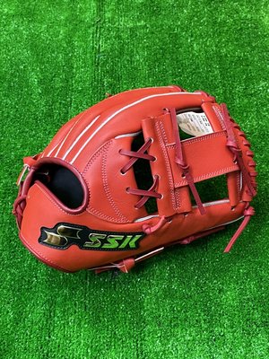 棒球世界全新SSK硬式棒壘球手套內野手DWG3423F紅色特價工字