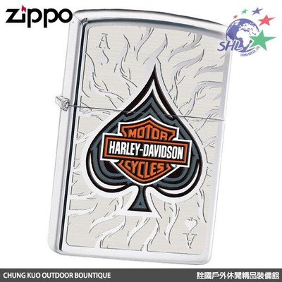 詮國 ZP446 Zippo 美系經典 Harley Davidson 哈雷 - 黑桃Ace / NO.28688