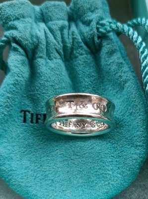 Tiffany 蒂芬尼 經典  純銀戒指   【1837】 【附原盒、防塵套】A7