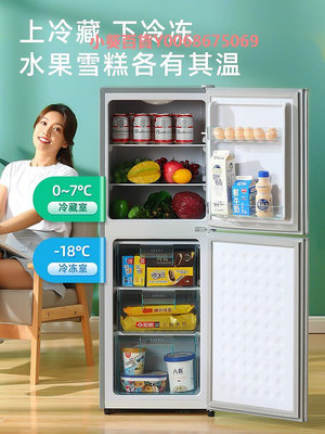 志高一級節能省電冰箱小型家用租房宿舍用冷藏冷凍中型雙門電冰箱