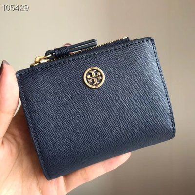 【熱賣下殺】專櫃  TORY BURCH TB新款女士短款錢夾十字紋牛皮錢包