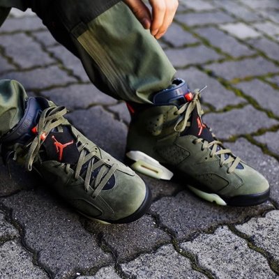 【S.M.P】Nike Jordan 6 Retro Travis Scott 軍綠色 反光 CN1084-200