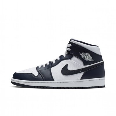 Nike Air Jordan 1 Mid Obsidian 白 深藍 AJ1 男鞋 休閒鞋 554724-174尺寸27～28