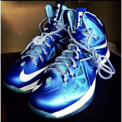 【正品】耐克Nike LeBron 10+ Blue Diamond 運動 步 598360 星空藍 現貨慢跑鞋
