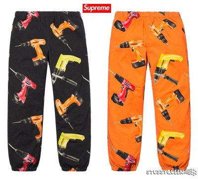 【超搶手】全新正品 2019 最新 Supreme Drills Skate Pant  滑板褲 縮口褲 黑S白S橘色S