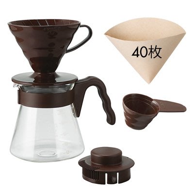 ?附發票?HARIO V60 VCSD-02 棕色濾泡咖啡壺組 手沖咖啡組 咖啡組 V60濾掛咖啡組 手沖咖啡