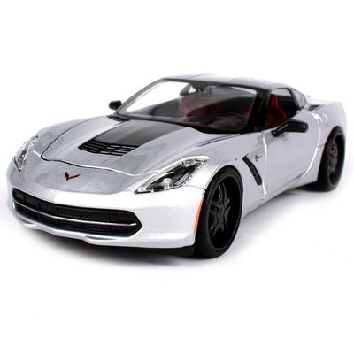 2014 雪佛蘭 Corvette 銀色 FF4432510 1:24 合金車 預購 阿米格Amigo