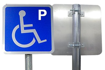 [B10不含柱子]立柱式無障礙標示牌(單面) 無障礙停車位.殘障車位. 無障礙停車位 無障礙專用