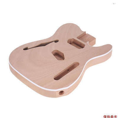 TL-F 未完成的電吉他琴身空白吉他琴身槍身槍管 DIY 桃花心木和復合木製琴身吉他零件配件, 用於 TELE-淘米家居配件