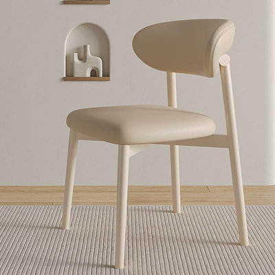 現貨免運輕奢現代北歐設計師實木餐椅簡約原木咖啡廳休閑家用餐廳靠背椅子