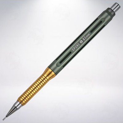 美國 Spoke 4 全金屬製圖黃銅握位自動鉛筆: 槍灰色/0.5mm/8.3mm