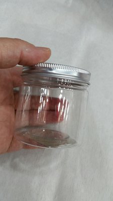 6.5*6.5公分透明塑膠罐//鋁蓋塑膠瓶