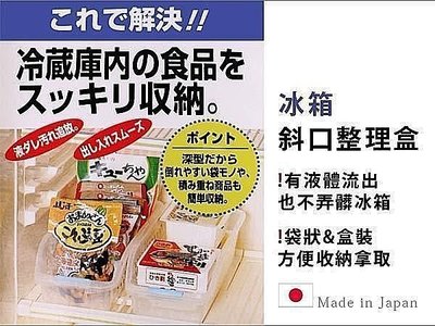 BO雜貨【SV3451】日本製 冰箱斜口防髒好拿好收整理盒 收納盒 冰箱收納 廚房收納