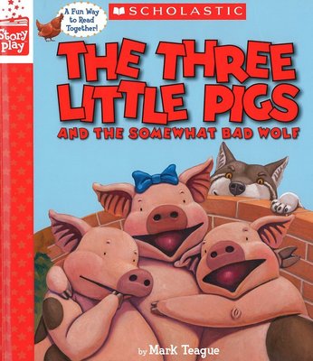 ＊小貝比的家＊THREE LITTLE PIGS AND SOMEWHAT BAD WOLF(OS)/精裝/3~6歲