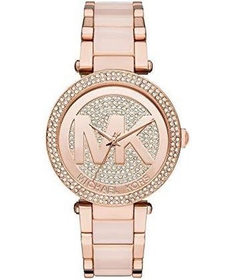 雅格時尚精品代購Michael Kors腕錶 MK手錶 MK6176 鑲鑽防水石英錶 女錶 39MM美國代購
