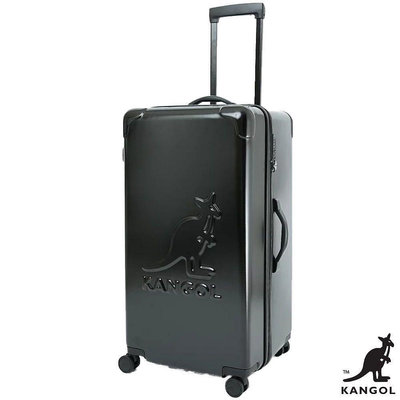 ￼(現貨)KANGOL袋鼠 28吋胖胖黑色行李箱 加厚行李箱 360度靜音輪