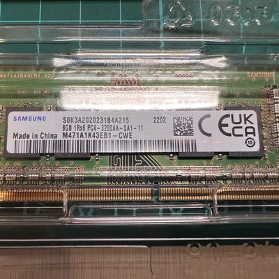 Samsung 8G DDR4-3200筆電用記憶體
