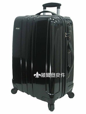 《 葳爾登》mingjiang名將24吋硬殼鏡面登機箱360度旅行箱防水亮面行李箱24吋M8006黑色