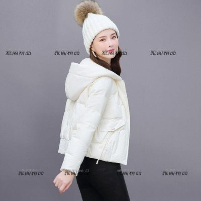 白色羽絨服女短款2022年冬季新款女裝小個子洋氣加厚白鴨絨外套潮-雅閣精品