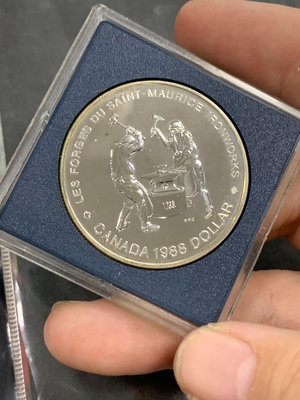【二手】 加拿大1988年銀幣外國銀幣，品相如圖，按圖，一物一229 紀念幣 錢幣 收藏【奇摩收藏】