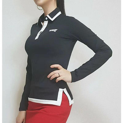 高爾夫球衣女 韓國女裝 運動衣女高爾夫服裝女長袖T恤顯瘦戶外運動休閒上衣