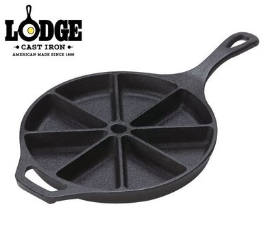 丹大戶外【LODGE】L8CB3 Wedge Pan 扇形燒烤盤(8pcs) 鑄鐵材質荷蘭鍋/平底煎