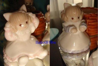 (日本進口~史上第一部貓耳漫畫)大島弓子 綿之國星 2007 小貓咪瓷偶(王家的紋章 小甜甜 LLADRO Kitty