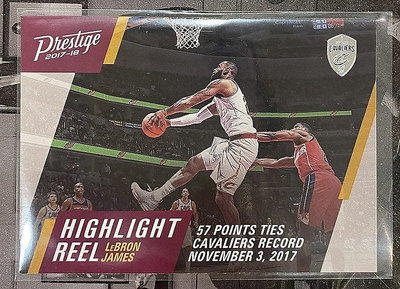 NBA 球員卡 LeBron James 2017-18 Prestige Highlight Reel