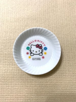 日本 三麗鷗 sanrio Kitty 凱蒂貓 大眼蛙 瓷器 小圓碟/醬油碟/醬料碟 (1998年/早期/絕版)