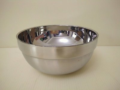 (巧晶)隔熱碗／雙層碗／不鏽鋼碗/兒童餐具 304(18-8)不鏽鋼18CM